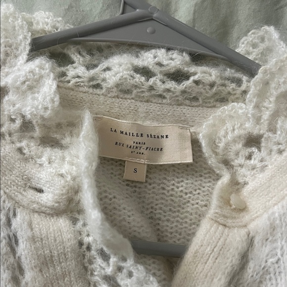 Sézane Angie Cardigan in Ecru (small) - Picture 4 of 7